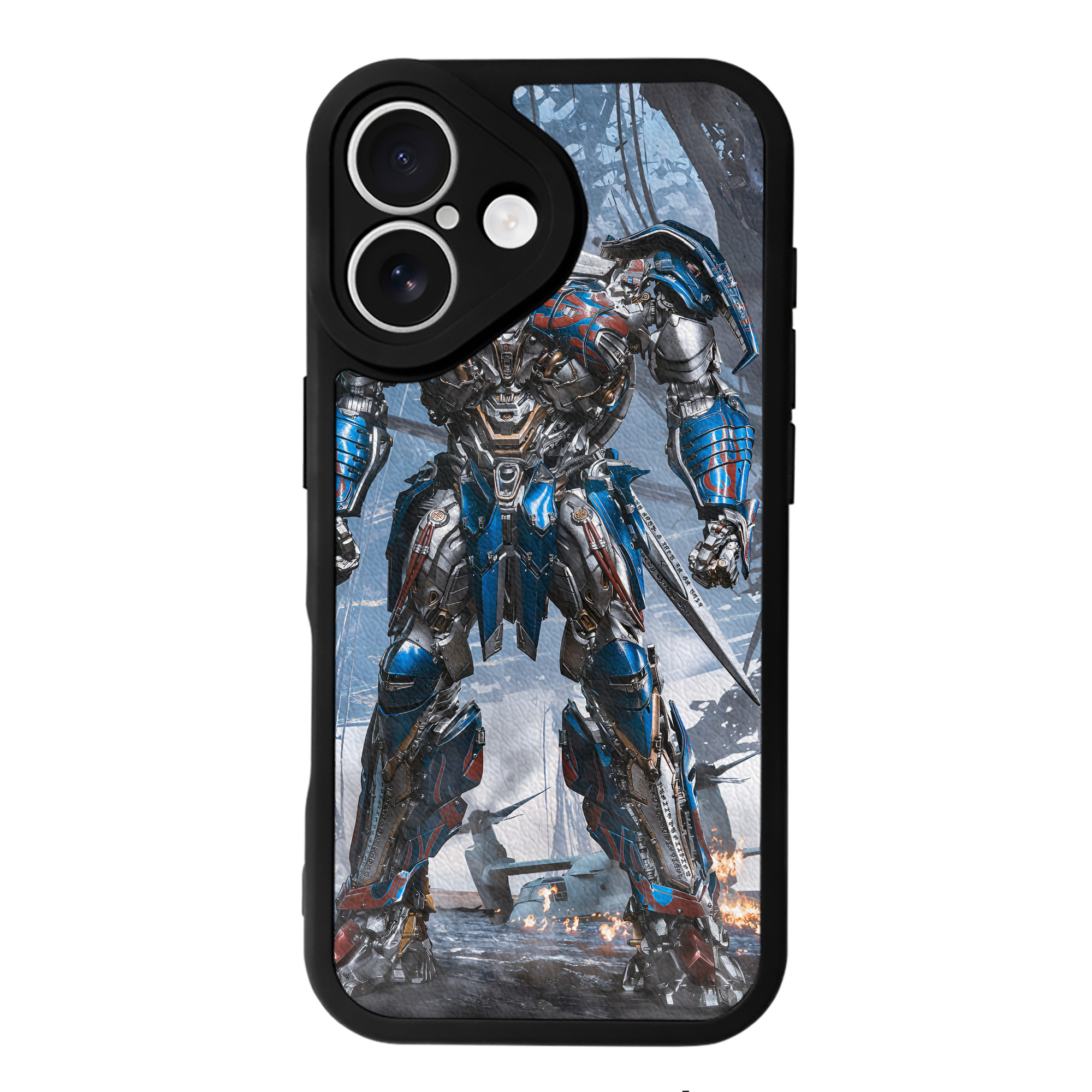（画像用） Transformers トランスフォーマー 【iPhone 16シリーズ対応】シリコンスマホケース（レザー調） 材質：シリコン